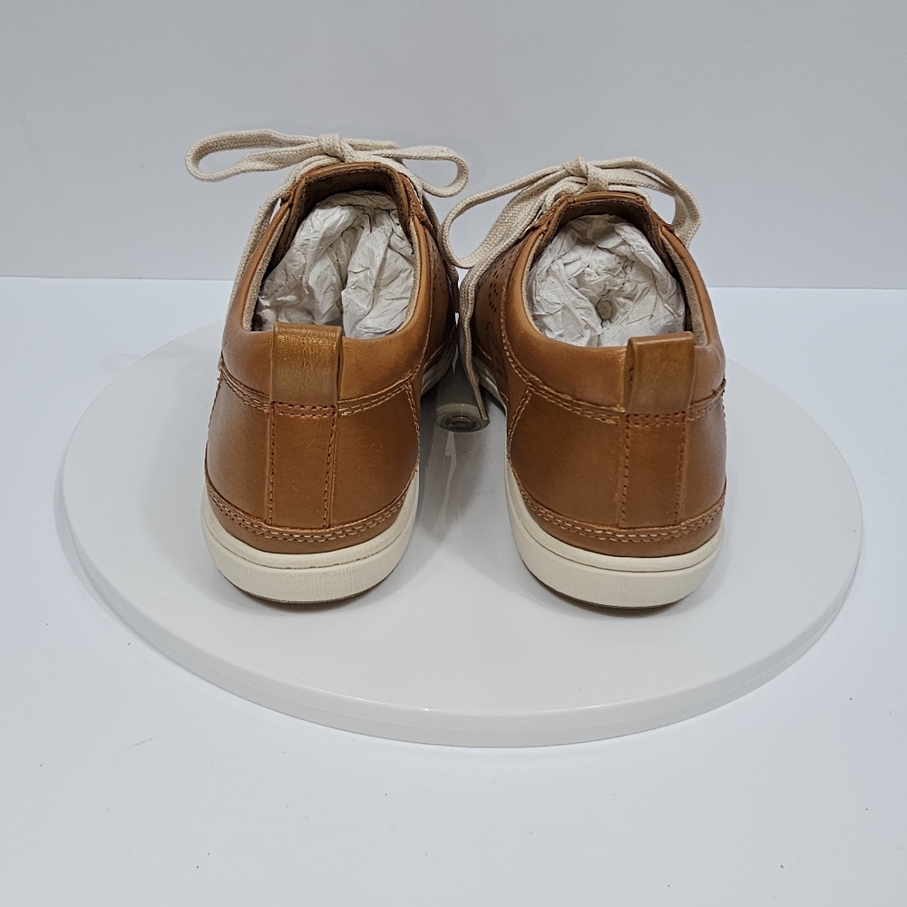 NWT Cobb Hill Bailee Brown Leather Sneaker 6 Lace Up Perforated CI7740 - Picture 6 of 12
